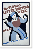 National letter writing week, Oct. 1-7 That letter will be appreciated. Classic, Antique Print