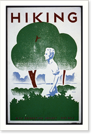 Hiking. WPA recreation project, Dist. No. 2.Beard, Antique Poster