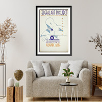Historic Framed Print, Federal Art Project Works Progress Administration exhibition of graphic arts,  17-7/8" x 21-7/8"