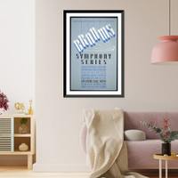 Historic Framed Print, WPA Federal Music Project of NYC [presents] Brahms symphony series Federal symphony orchestra - distinguished conductors and assisting artists.,  17-7/8" x 21-7/8"