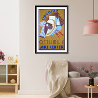 Historic Framed Print, Opening Ottumwa Art Center, 122 E 3rd St. Saturday June 17,  17-7/8" x 21-7/8"