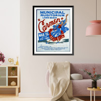 Carmen" Municipal Auditorium, Long Beach.", Historic Print