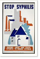 Stop syphilis Support local and state efforts to reduce syphilis, Vintage Wall Art