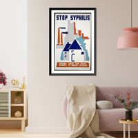 Stop syphilis Support local and state efforts to reduce syphilis, Vintage Wall Art