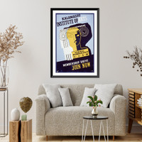 Kalamazoo Institute of Arts - membership drive - join now Classic, Antique Poster