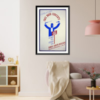 Historic Framed Print, WPA Federal Music Project of New York City presents free band concerts [at the] Bronx County Building,  17-7/8" x 21-7/8"