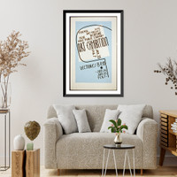 Historic Framed Print, Art exhibition, WPA Federal Art Project, New Bedford Free Public Library, Jan. 25 to Feb. 7 Lectures. - 2,  17-7/8" x 21-7/8"