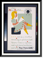 Little Miss Muffet. reading a picture book..Gregg, Vintage Poster