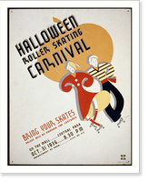 Halloween roller skating carnival Bring your skates : Prizes will be awarded for costumes.M. Weitzman. Classic, Historic Reproduction