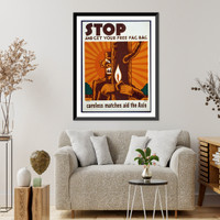 Historic Photo Print - Stop and get your free fag bag Careless matches