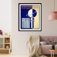 Stop cancer now Delay reduces the chance for recovery, Historic Print