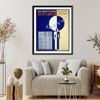 Stop cancer now Delay reduces the chance for recovery, Historic Print