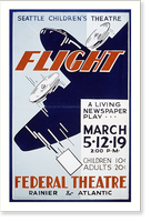 Seattle Children's Theatre presents Flight" a living newspaper play", Antique Print