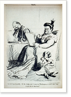 G.O.P. (to herself): If the Judge and I move to Washington, it won't take long to get rid of that brat!"", Antique Print