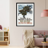 Historic Framed Print, Victory is a question of stamina. Send - the wheat, meat, fats, sugar. The fuel for fighters United States Food Administration.Harvey Dunn 1917. - 2,  17-7/8" x 21-7/8"