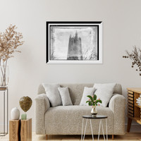 Historic Framed Print, Cleveland Memorial Tower,  17-7/8" x 21-7/8"