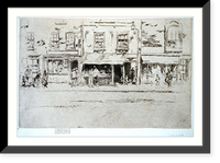 The fish-shop, busy Chelsea Classic, Vintage Print