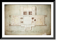 Historic Framed Print, Plan of the principal floor of the Capitol, U.S. - 2,  17-7/8" x 21-7/8"