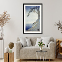 Embankment, showing bay in rainstorm.Bertha Lum, Vintage Wall Art