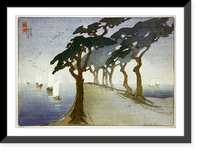 Historic Framed Print, Pines by the sea.Bertha Lum,  17-7/8" x 21-7/8"