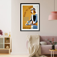 Ready to serve - trained, efficient workers. Household Service Demonstration Project, W.P.A..Cleo, Antique Poster