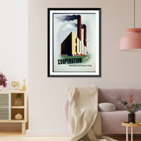 Europe, cooperation means prosperity, Vintage Poster