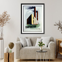 Europe, cooperation means prosperity, Vintage Poster