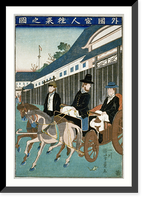Historic Framed Print, Gaikoku kanjin o&#x0304;rai no zu,  17-7/8" x 21-7/8"
