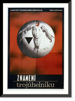 Znamen&iacute; trojuhelniku Anglicky film.J. Vyletal, Antique Poster