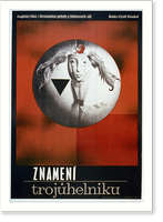 Znamen&iacute; trojuhelniku Anglicky film.J. Vyletal, Antique Poster