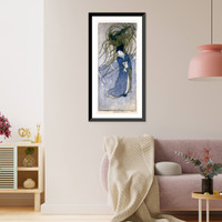 Aoyagi (yellow willow).Bertha Lum, Vintage Wall Art