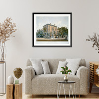 Historic Framed Print, Edmund Dexter's residence - 2,  17-7/8" x 21-7/8"