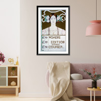 Historic Framed Print, Women's edition (Buffalo) Courier.ARG ; the Courier Litho. Co., Buffalo, N.Y.,  17-7/8" x 21-7/8"