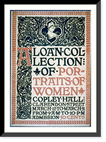 Historic Framed Print, A loan collection of portraits of women : Copley Hall.../ B.G.G., '95,  17-7/8" x 21-7/8"