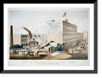 View of the architectural iron works 13th & 14th East River, New York, Antique Wall Art