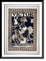 Historic Framed Print, Victor bicycles, Overman Wheel Company, Boston, New York,..Will H. Bradley - 3,  17-7/8" x 21-7/8"