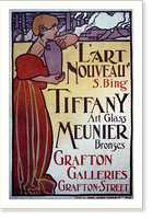 L'Art noveau S. Bing, Tiffany, art glass, Meunier bronzes.F. Brangwyn Classic, Vintage Print
