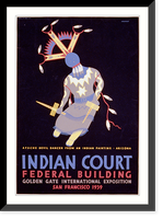 Indian court, Federal Building, Golden Gate International Exposition, San Francisco, 1939 Apache devil dancer from an Indian painting, Arizona.Siegriest, Antique Wall Art