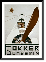 Historic Framed Print, Fokker Schwerin - 2,  17-7/8" x 21-7/8"