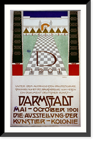 Historic Framed Print, Darmstadt, Mai-October 1901; die Ausstellung der K&uuml;nstler-Kolonie.Olbrich.,  17-7/8" x 21-7/8"