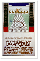 Historic Framed Print, Darmstadt, Mai-October 1901; die Ausstellung der K&uuml;nstler-Kolonie.Olbrich.,  17-7/8" x 21-7/8"