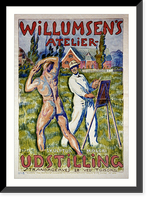 Antique Photo Print - Willumsen's atelier. udstilling