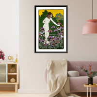 Historic Framed Print, L'heure du berger.Hans Christiansen,  17-7/8" x 21-7/8"