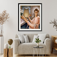 Emily Post, social arbitress, in a moment of quiet abandon chez elle.Covarrubias. - 2, Vintage Print