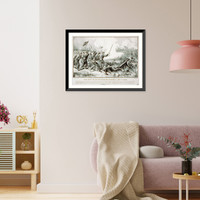 Historic Framed Print, The battle of Jonesboro Georgia, Sept. 1st 1864,  17-7/8" x 21-7/8"