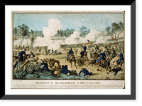 Historic Framed Print, The battle of the Wilderness Va. May 5th & 6th 1864 - 2,  17-7/8" x 21-7/8"