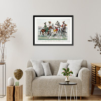 Historic Framed Print, The darktown hunt-the meet: Keep you tempers ladies de one dat gits tother end fust gits de brush."",  17-7/8" x 21-7/8"