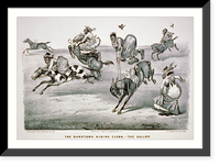Historic Framed Print, The darktown riding class-the gallop,  17-7/8" x 21-7/8"