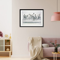 Historic Framed Print, The darktown riding class-the trot,  17-7/8" x 21-7/8"