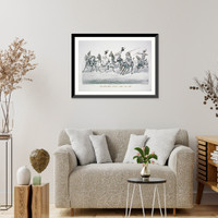 Historic Framed Print, The darktown riding class-the trot,  17-7/8" x 21-7/8"